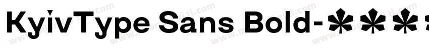 KyivType Sans Bold字体转换